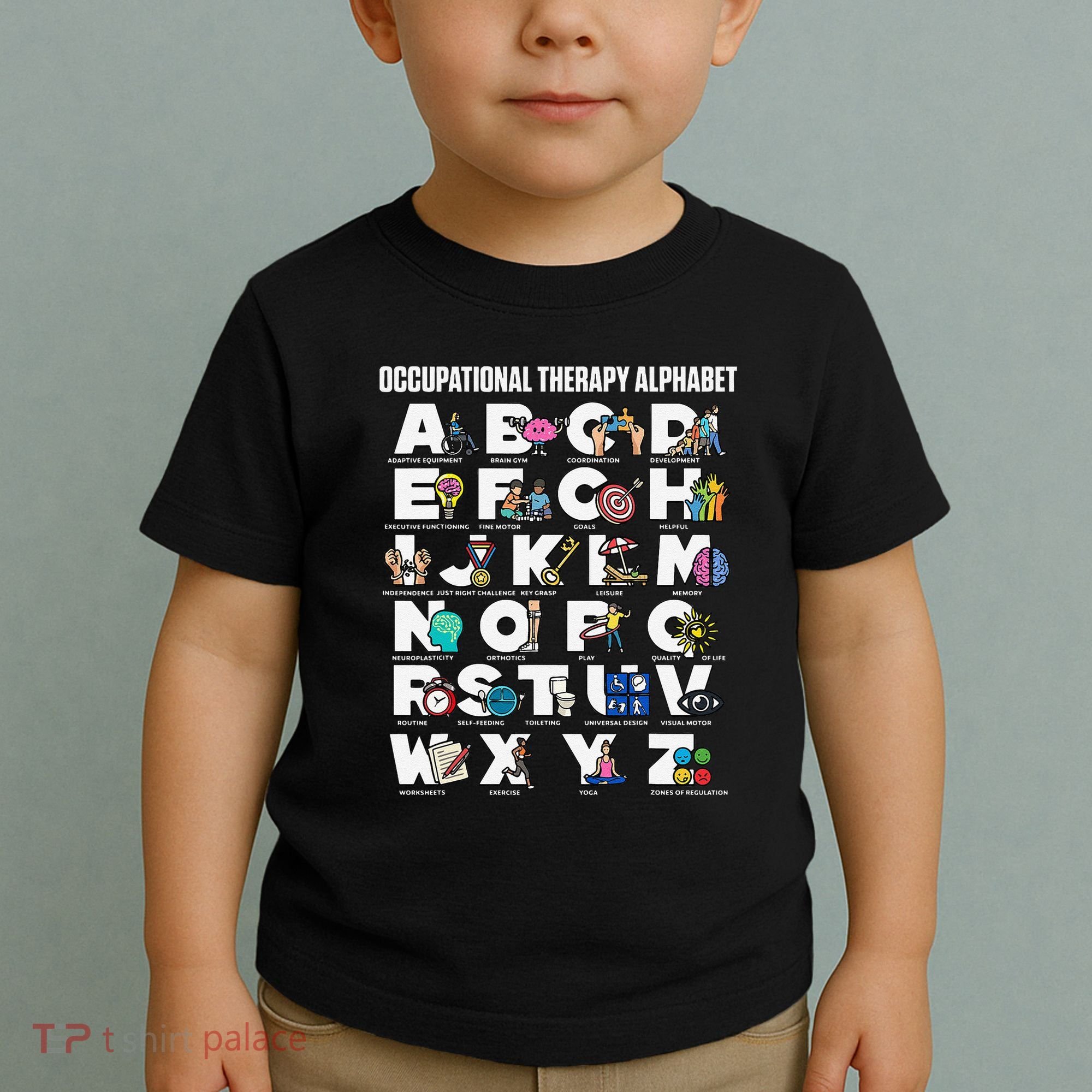 Occupational Therapy Alphabet Educational Ot Therapist Abcs Toddler T-Shirt