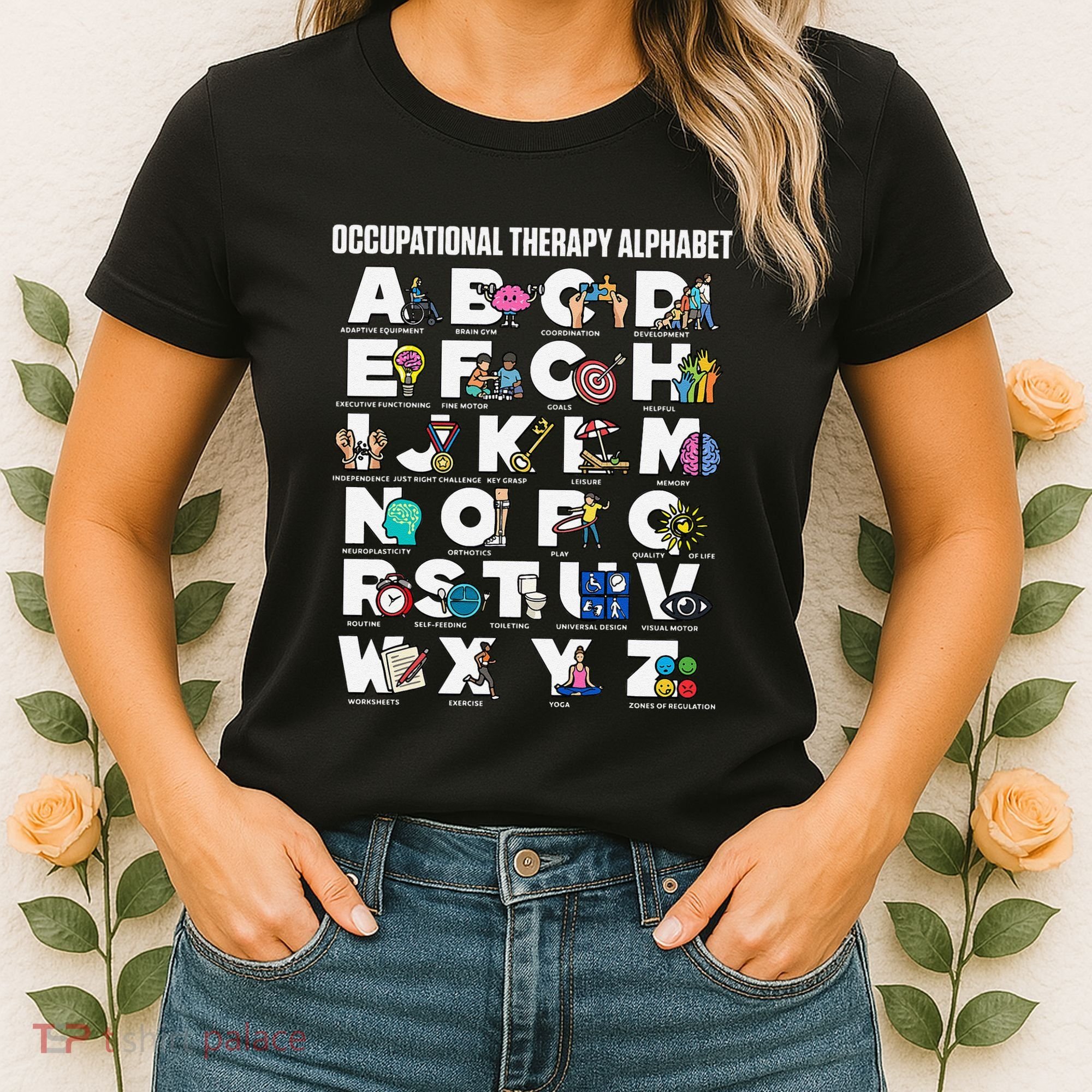Occupational Therapy Alphabet Educational Ot Therapist Abcs Women's T-Shirt