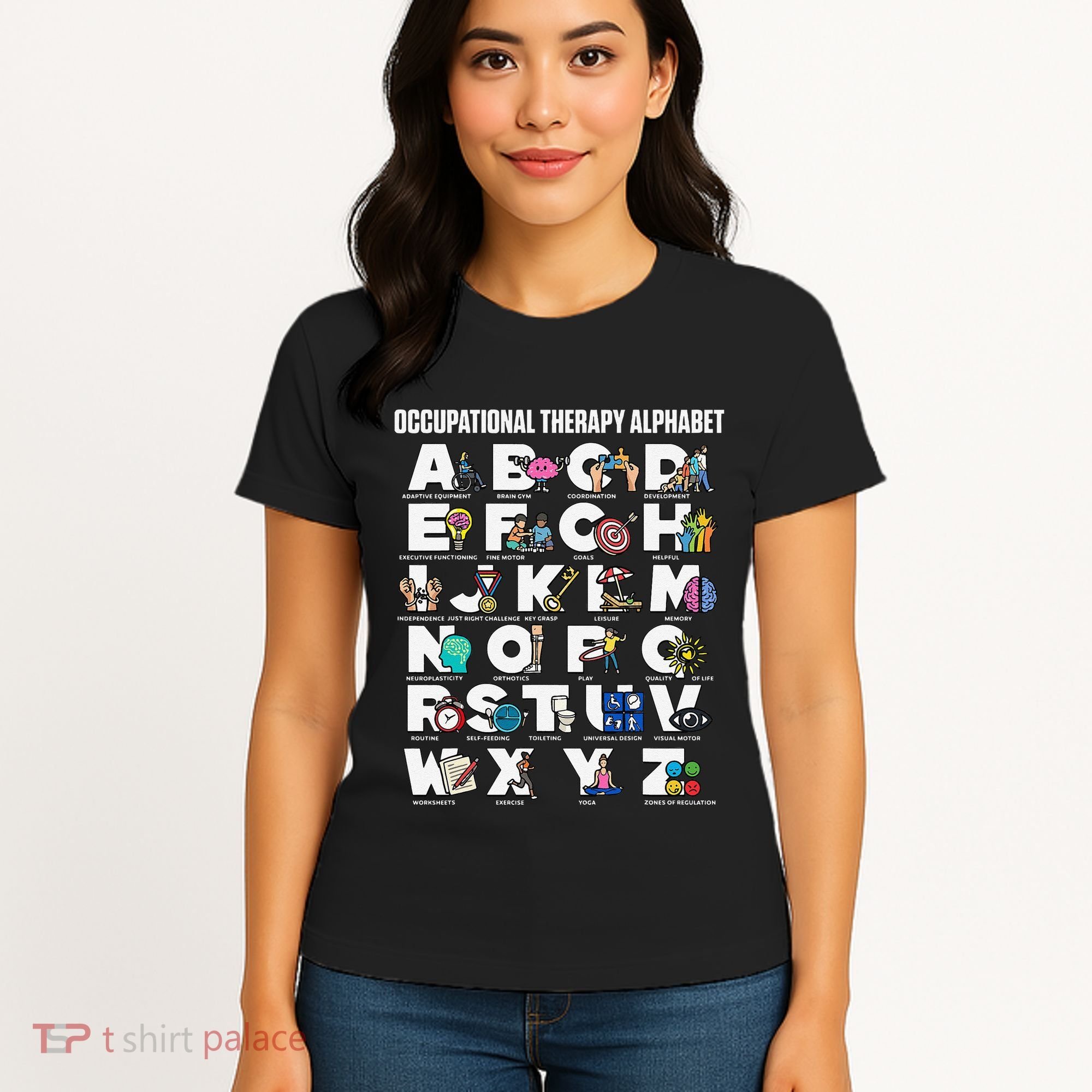 Occupational Therapy Alphabet Educational Ot Therapist Abcs Women's T-Shirt
