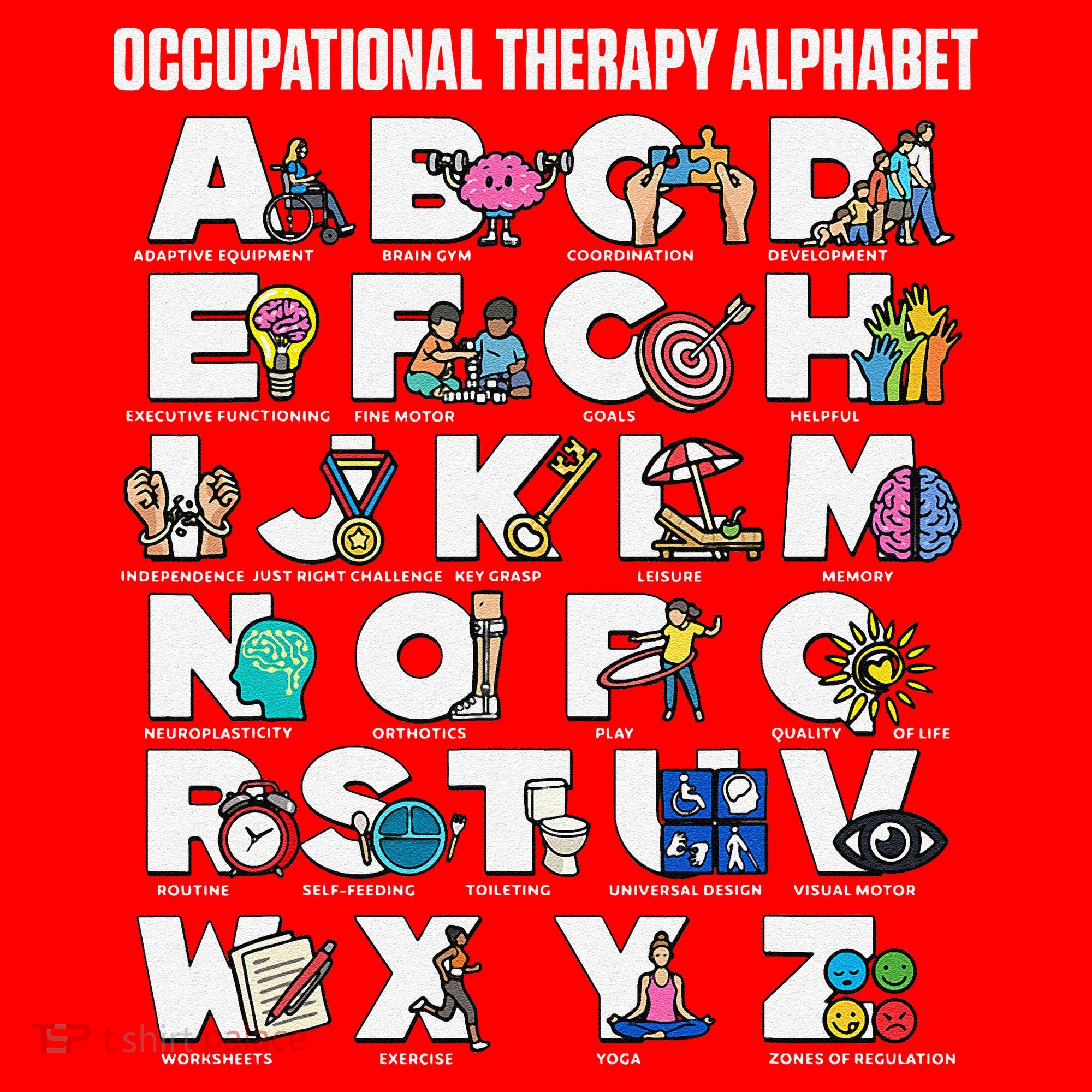 Occupational Therapy Alphabet Educational Ot Therapist Abcs Santa Hat