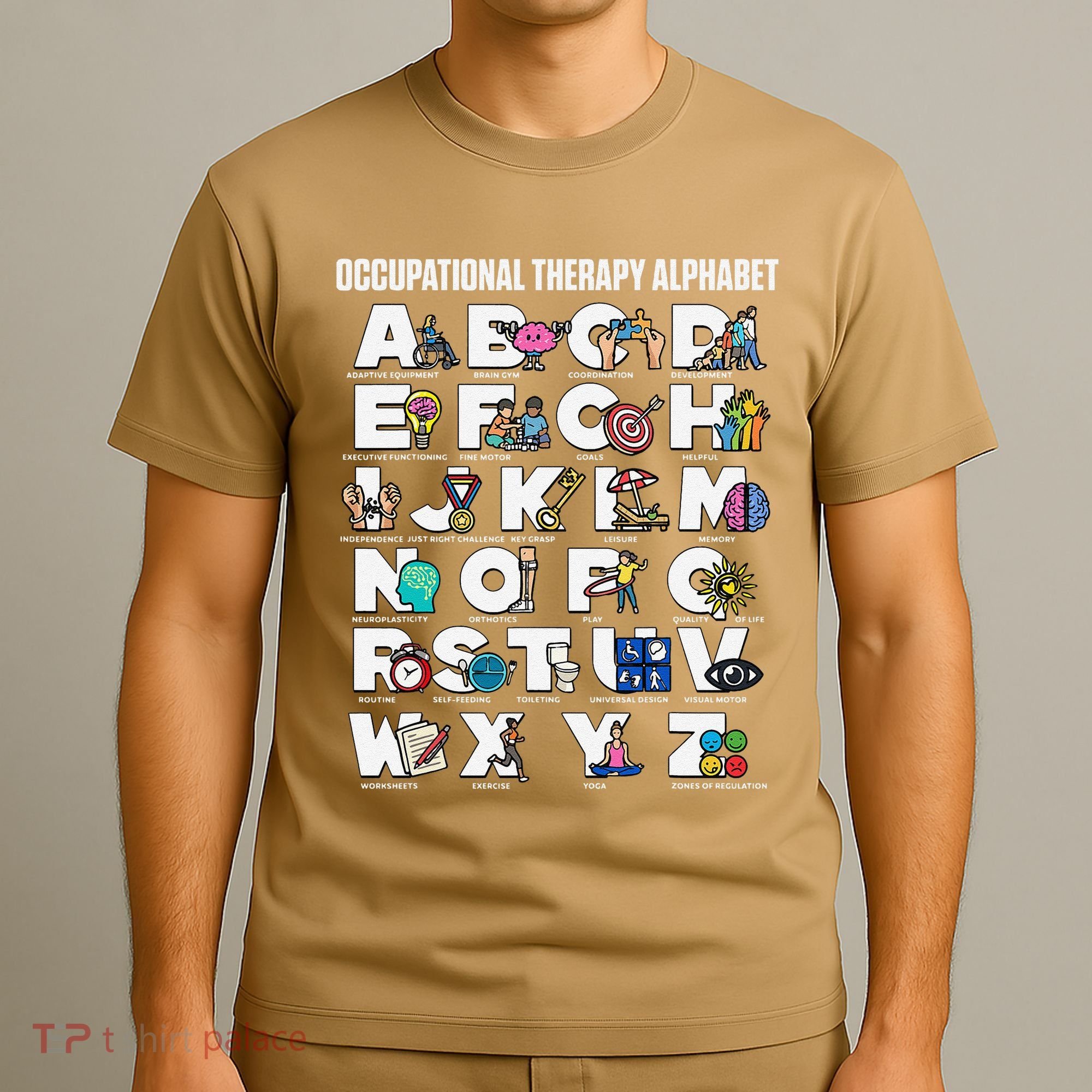Occupational Therapy Alphabet Educational Ot Therapist Abcs T-Shirt