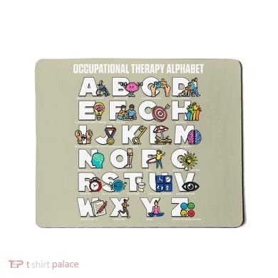 Occupational Therapy Alphabet Educational Ot Therapist Abcs Mousepad