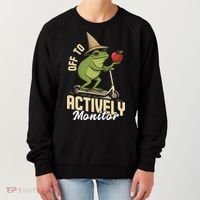 Off To Actively Monitor Frog Teacher Test Day Women's Sweatshirt thumb 0