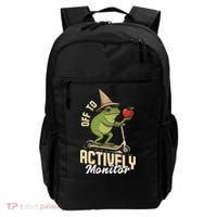 Off To Actively Monitor Frog Teacher Test Day Backpack thumb 0