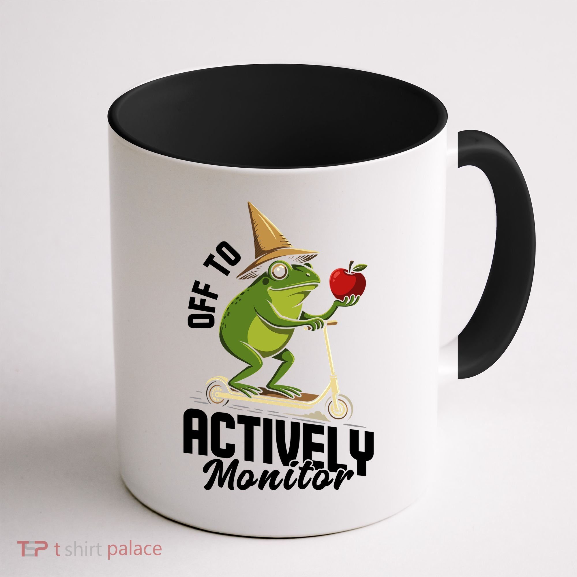 Off To Actively Monitor Frog Teacher Test Day Coffee Mug