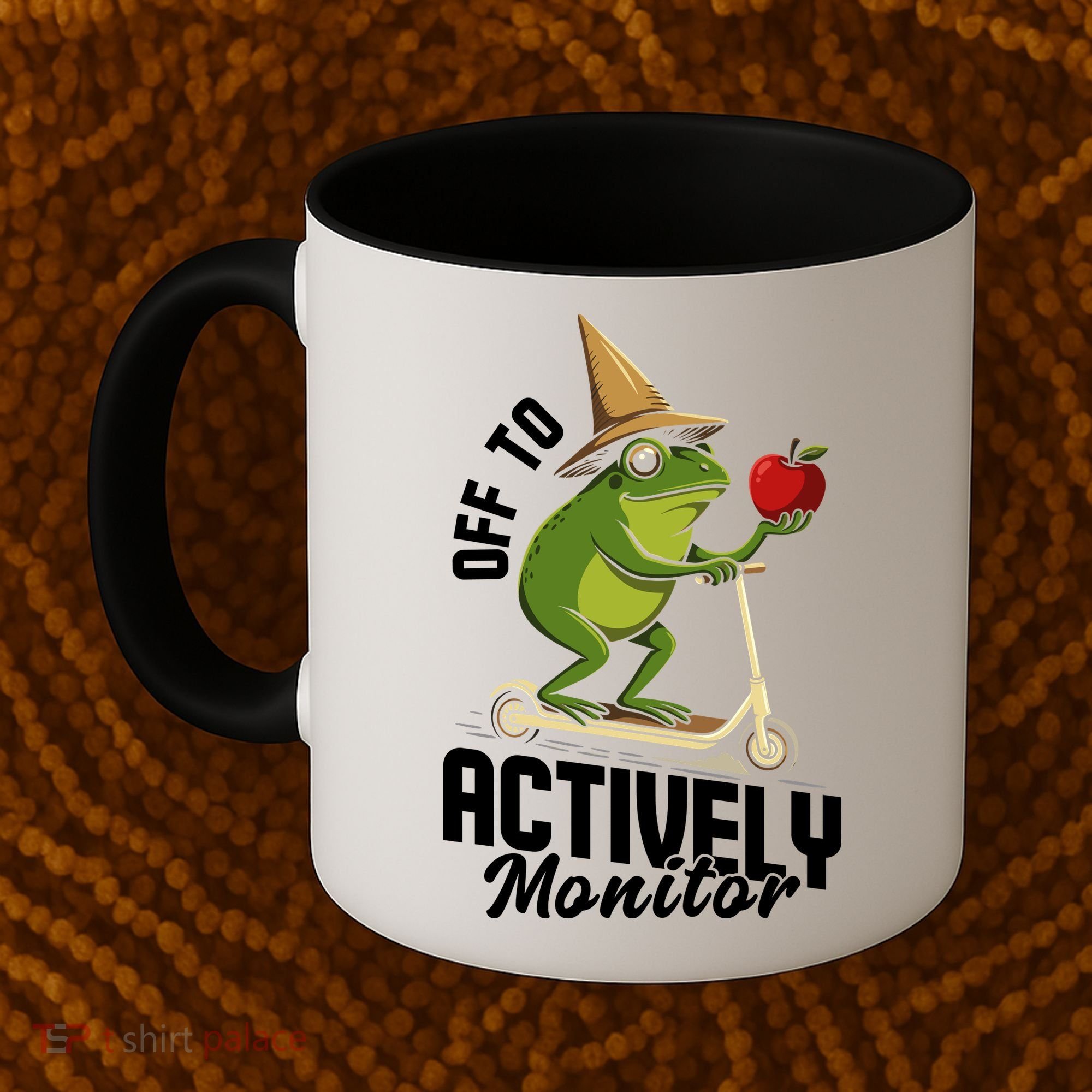 Off To Actively Monitor Frog Teacher Test Day Coffee Mug