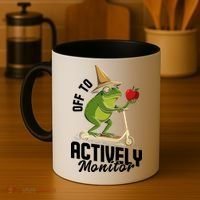 Off To Actively Monitor Frog Teacher Test Day Coffee Mug thumb 4