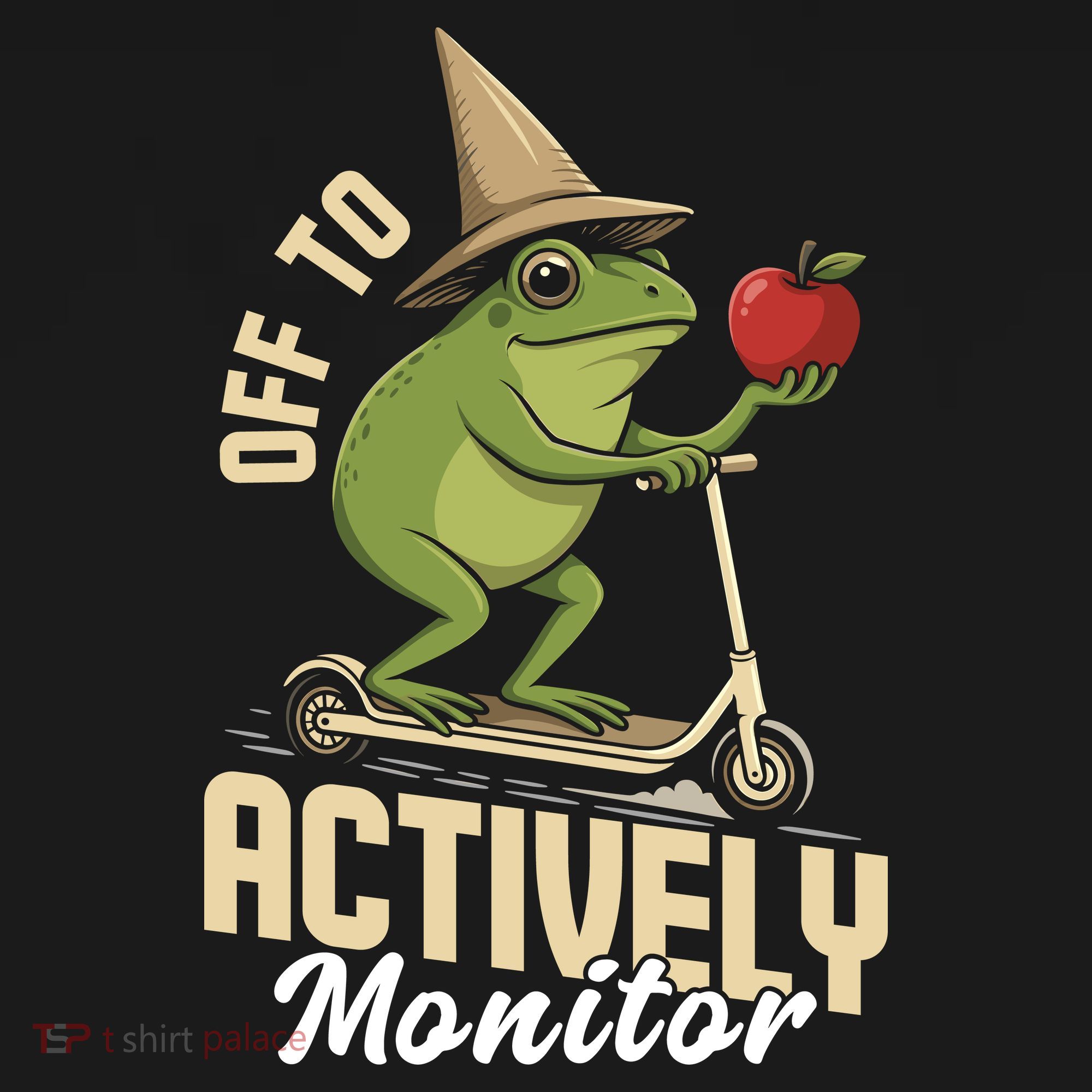 Off To Actively Monitor Frog Teacher Test Day Women's Hoodie