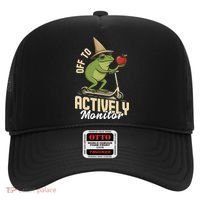 Off To Actively Monitor Frog Teacher Test Day Hat thumb 0