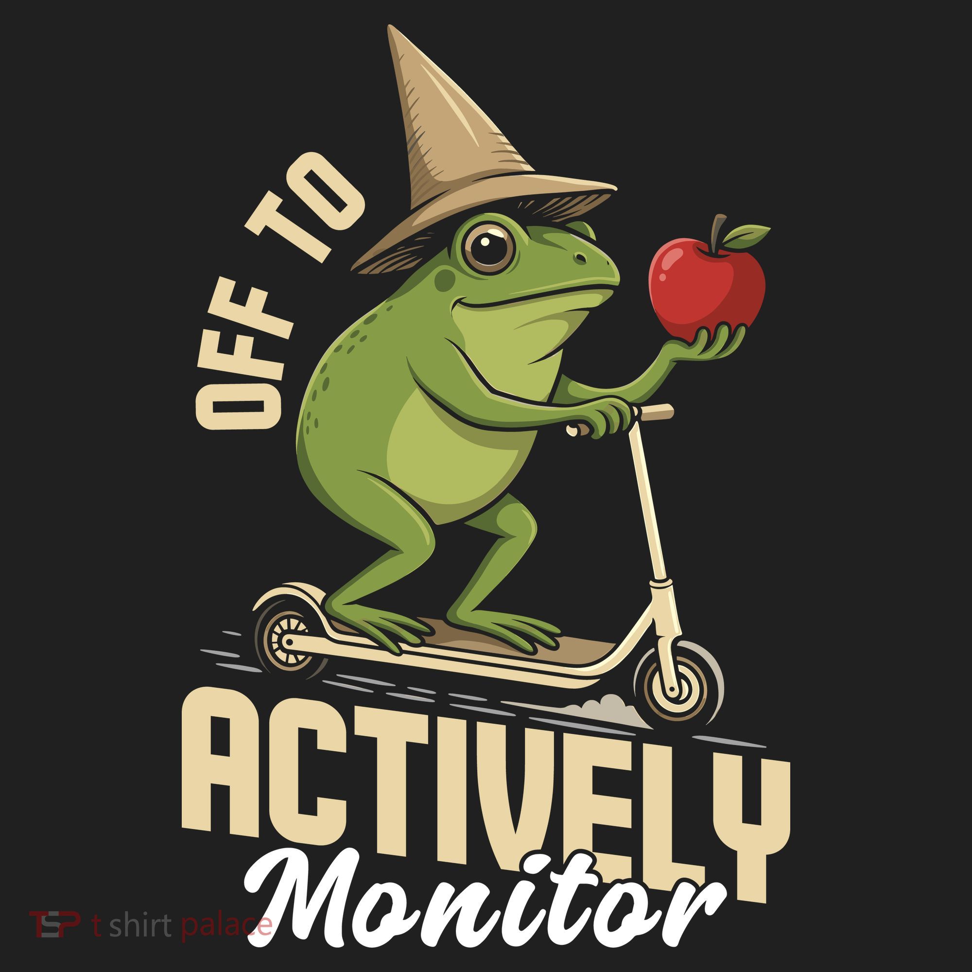 Off To Actively Monitor Frog Teacher Test Day Hat