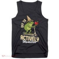 Off To Actively Monitor Frog Teacher Test Day Tank Top thumb 0