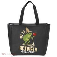 Off To Actively Monitor Frog Teacher Test Day Tote Bag thumb 0