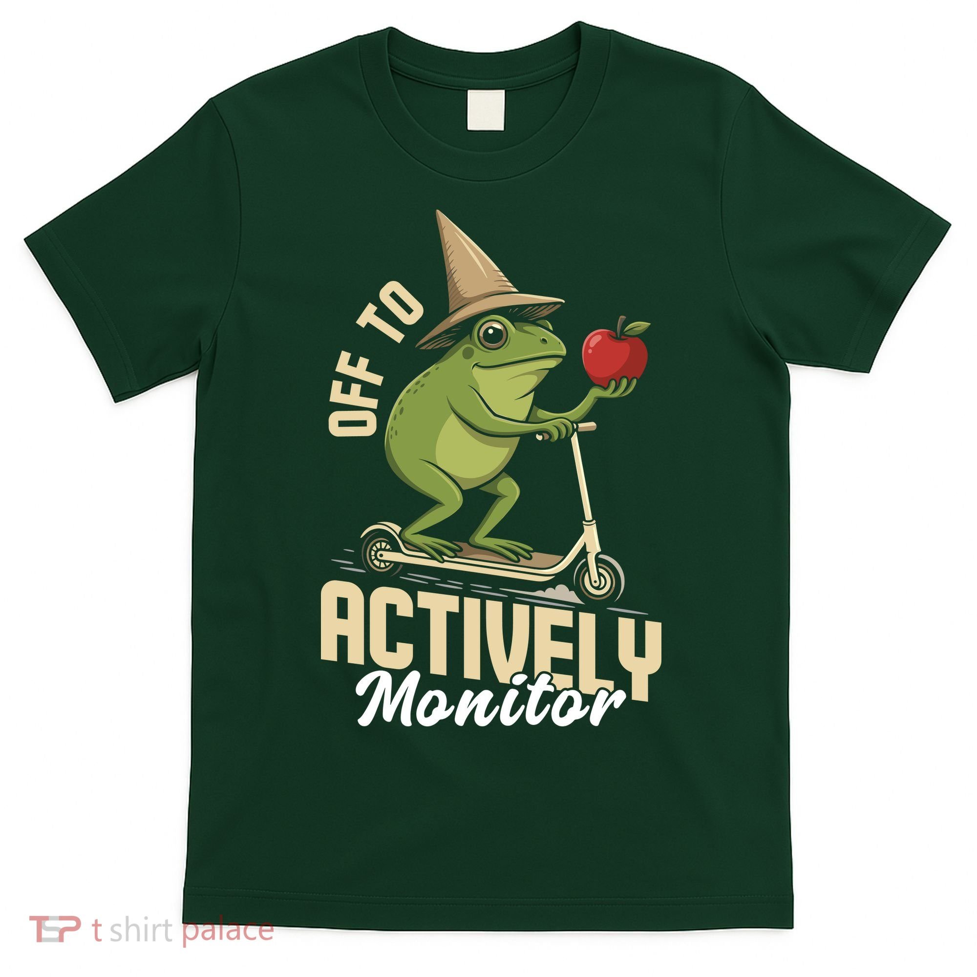 Off To Actively Monitor Frog Teacher Test Day T-Shirt