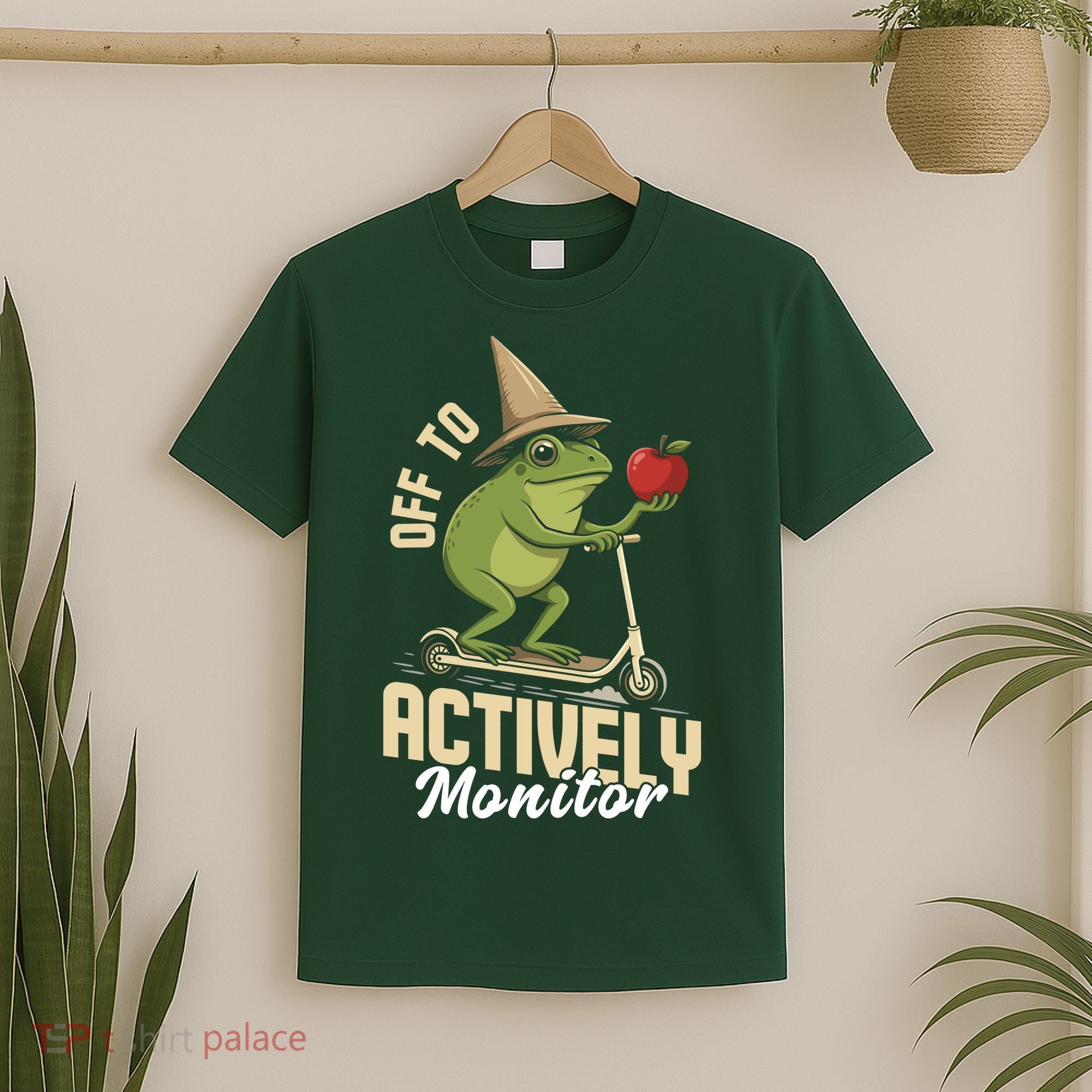Off To Actively Monitor Frog Teacher Test Day T-Shirt