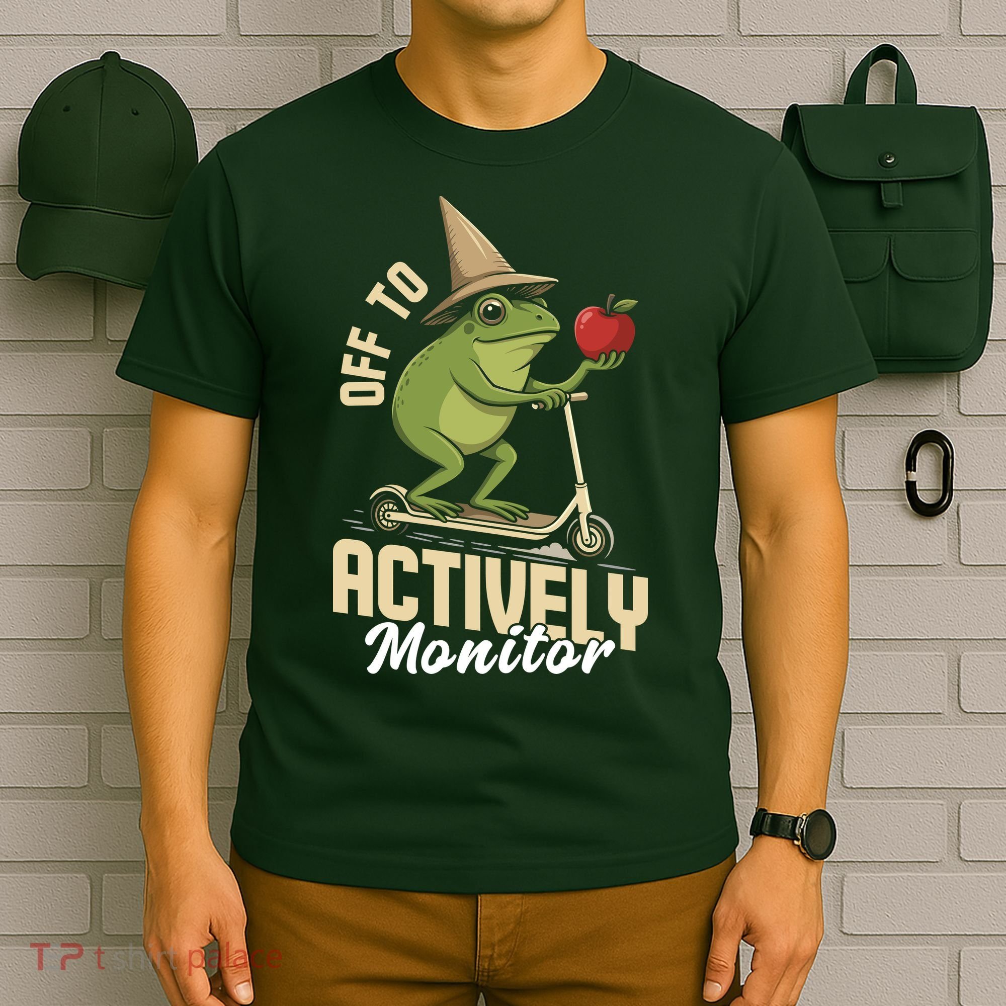 Off To Actively Monitor Frog Teacher Test Day T-Shirt