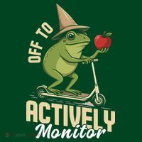 Off To Actively Monitor Frog Teacher Test Day Women's T-Shirt thumb 6