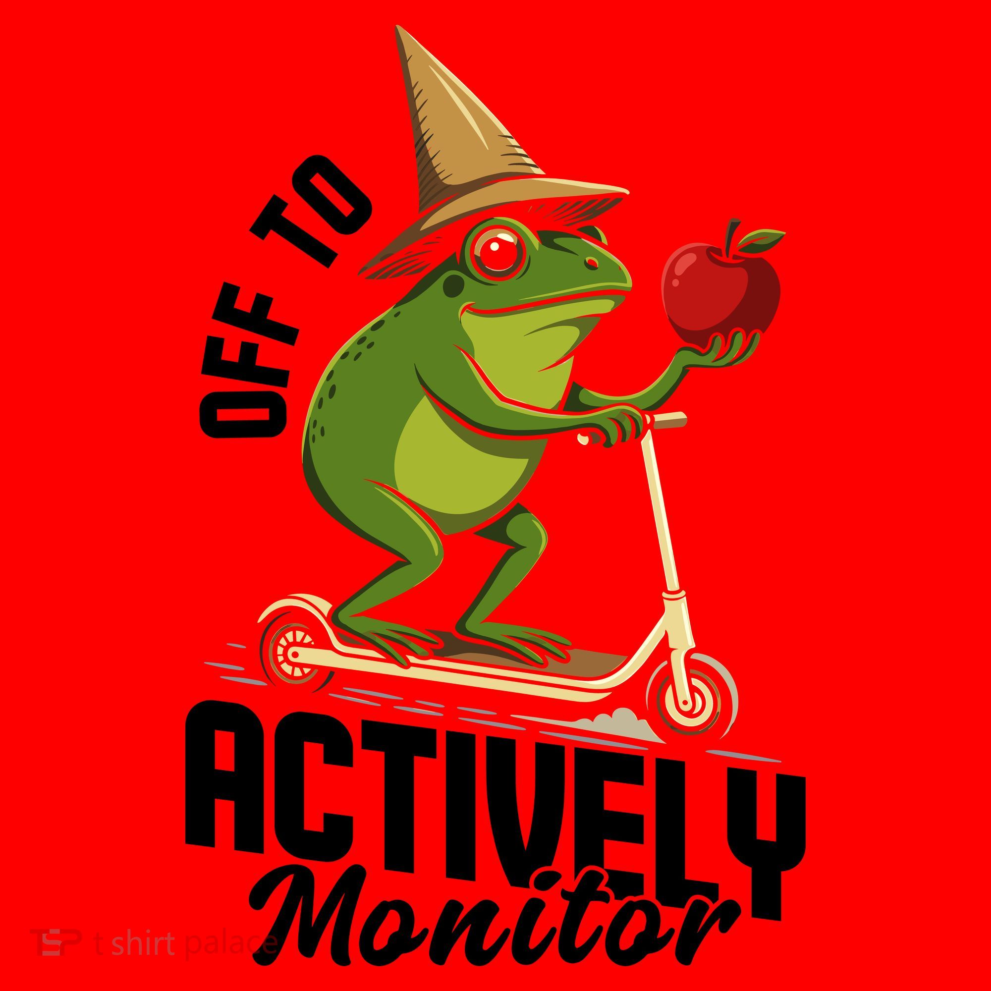 Off To Actively Monitor Frog Teacher Test Day Santa Hat