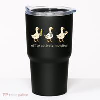 Off To Actively Monitor Teacher Testing Test Day Goose Tumbler thumb 0