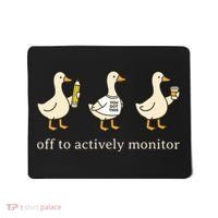 Off To Actively Monitor Teacher Testing Test Day Goose Mousepad thumb 0