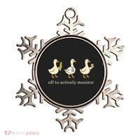 Off To Actively Monitor Teacher Testing Test Day Goose Ornament thumb 0