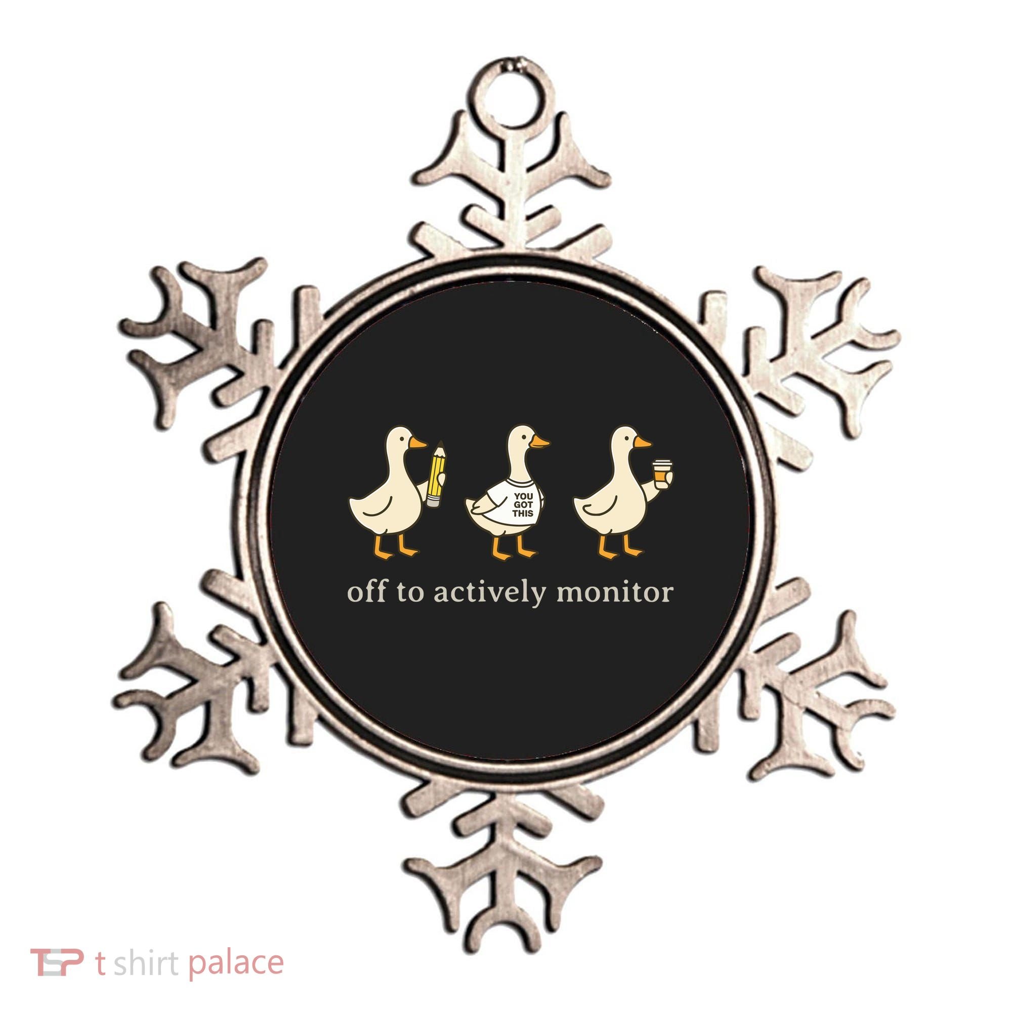Off To Actively Monitor Teacher Testing Test Day Goose Ornament