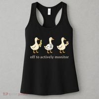 Off To Actively Monitor Teacher Testing Test Day Goose Women's Tank Top thumb 3