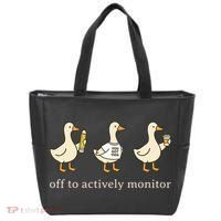 Off To Actively Monitor Teacher Testing Test Day Goose Tote Bag thumb 0