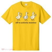 Off To Actively Monitor Teacher Testing Test Day Goose T-Shirt thumb 0
