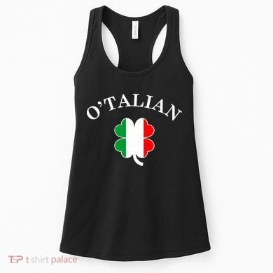 O'Talian Italian Irish Shamrock St. Patrick's Day Women's Tank Top