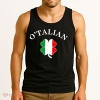 O'Talian Italian Irish Shamrock St. Patrick's Day Tank Top thumb 3