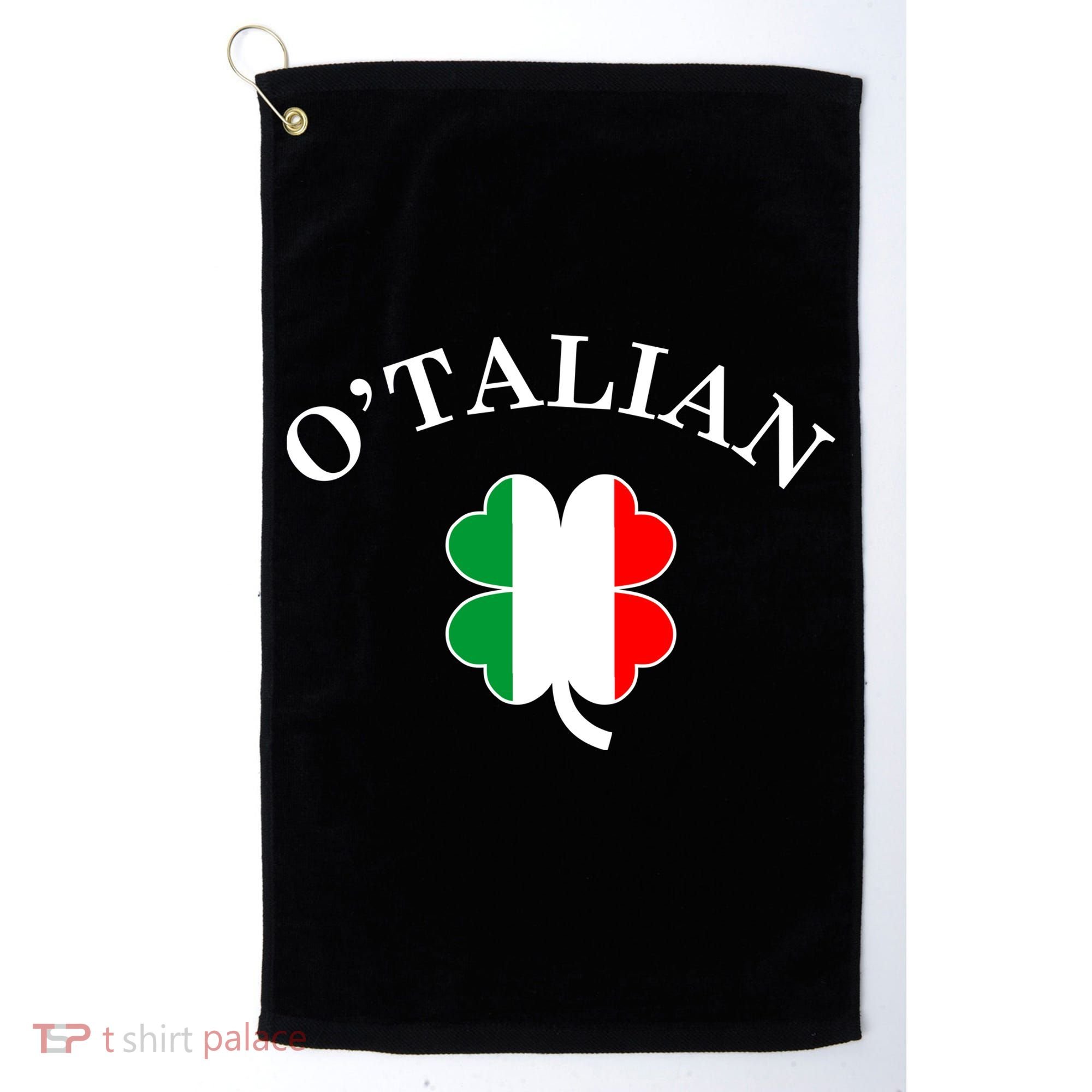 O'Talian Italian Irish Shamrock St. Patrick's Day Golf Towel