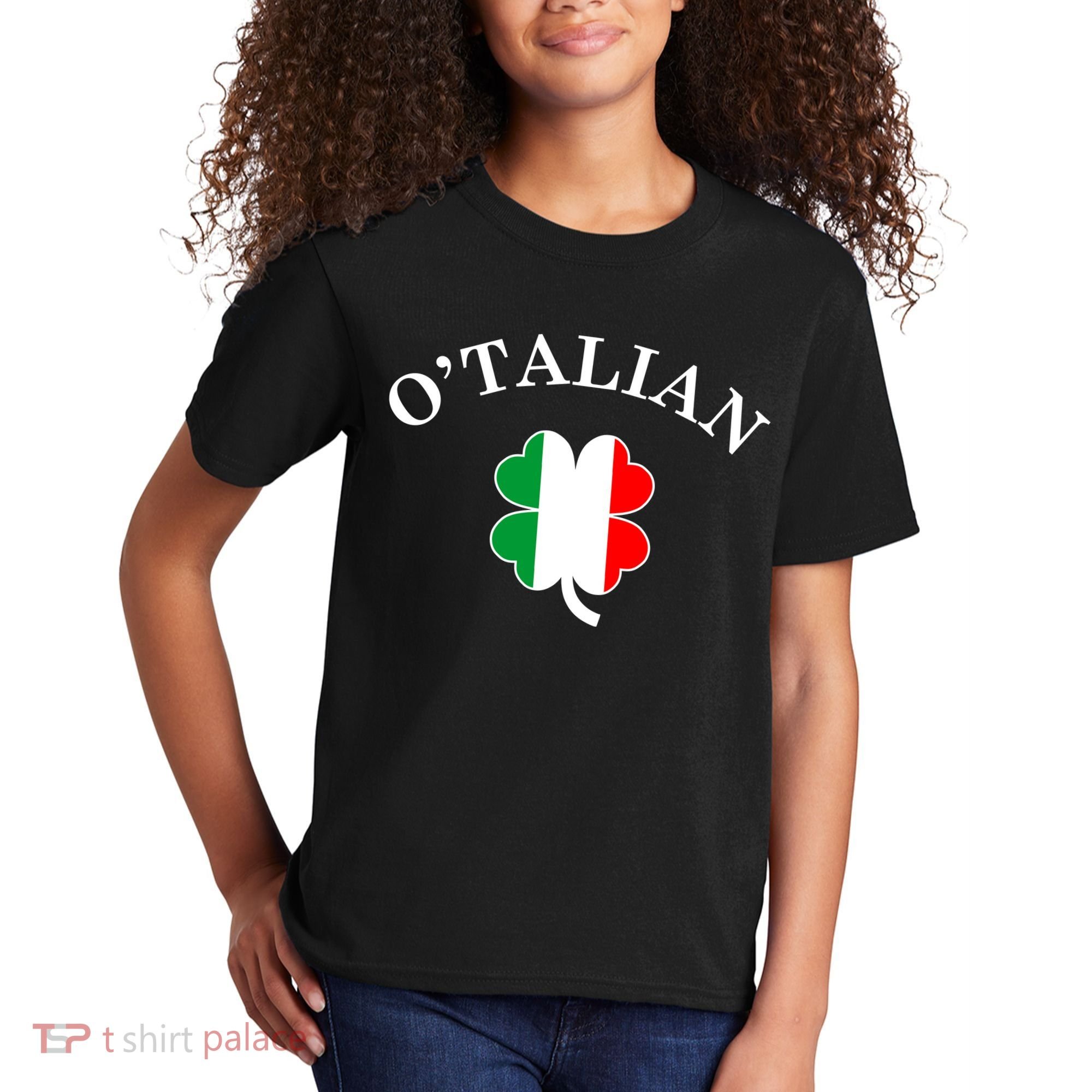 O'Talian Italian Irish Shamrock St. Patrick's Day Kids T-Shirt