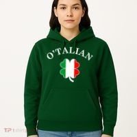O'Talian Italian Irish Shamrock St. Patrick's Day Hoodie thumb 5
