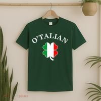 O'Talian Italian Irish Shamrock St. Patrick's Day T-Shirt thumb 2
