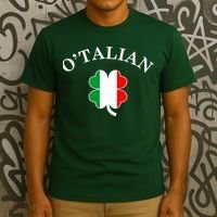 O'Talian Italian Irish Shamrock St. Patrick's Day T-Shirt thumb 3