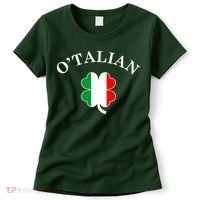 O'Talian Italian Irish Shamrock St. Patrick's Day Women's T-Shirt thumb 0