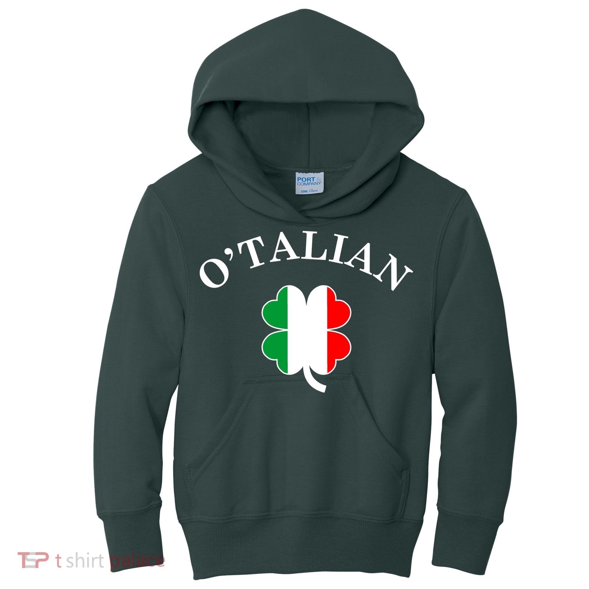 O'Talian Italian Irish Shamrock St. Patrick's Day Kids Hoodie