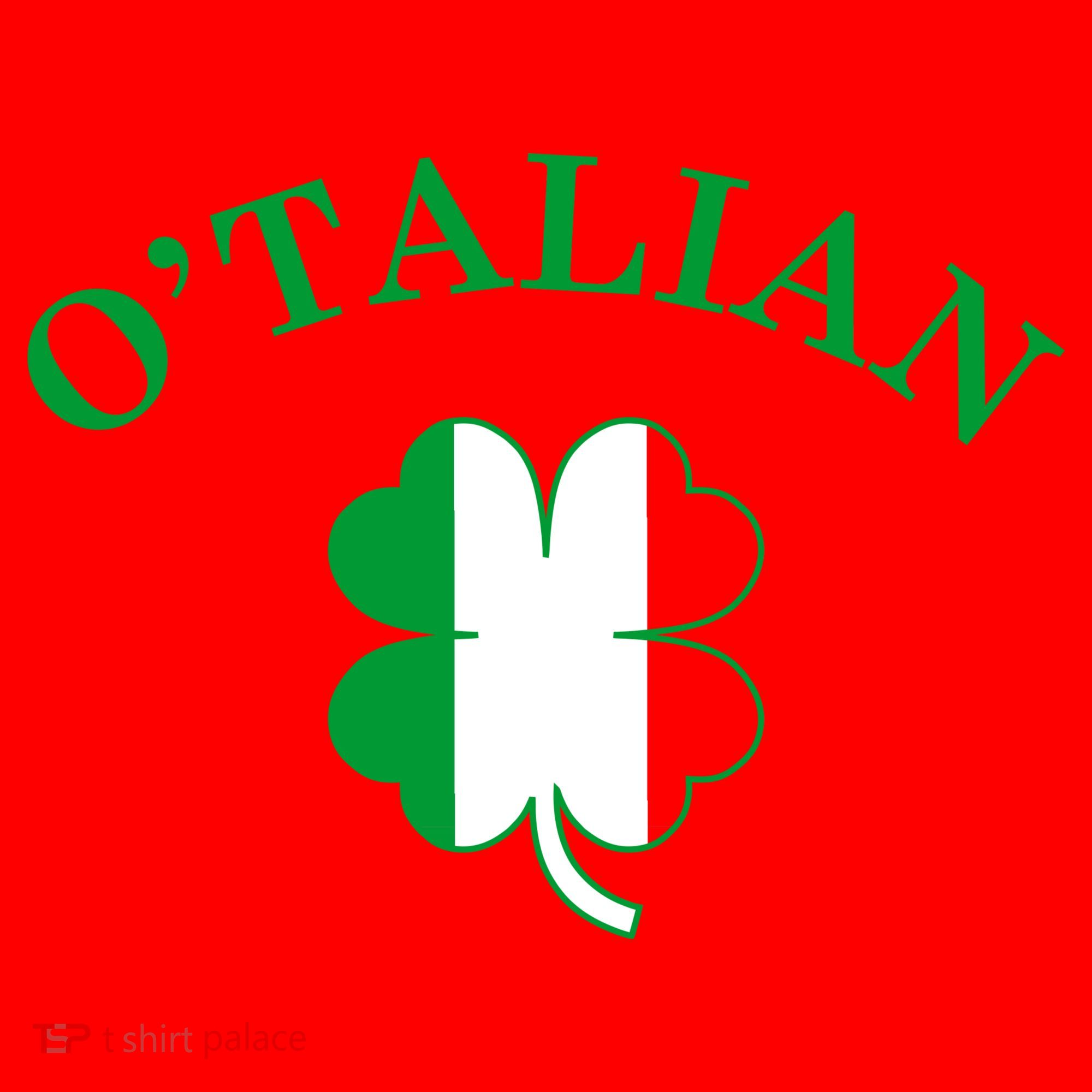 O'Talian Italian Irish Shamrock St. Patrick's Day Santa Hat