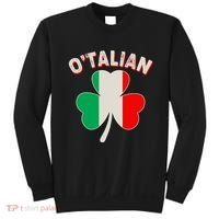 O'Talian St Patrick's Day Italian Shamrock Flag Sweatshirt thumb 0