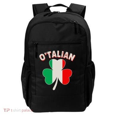 O'Talian St Patrick's Day Italian Shamrock Flag Backpack