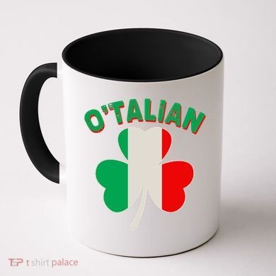 O'Talian St Patrick's Day Italian Shamrock Flag Coffee Mug
