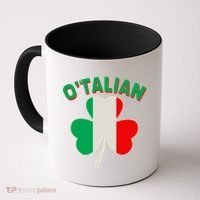 O'Talian St Patrick's Day Italian Shamrock Flag Coffee Mug thumb 0