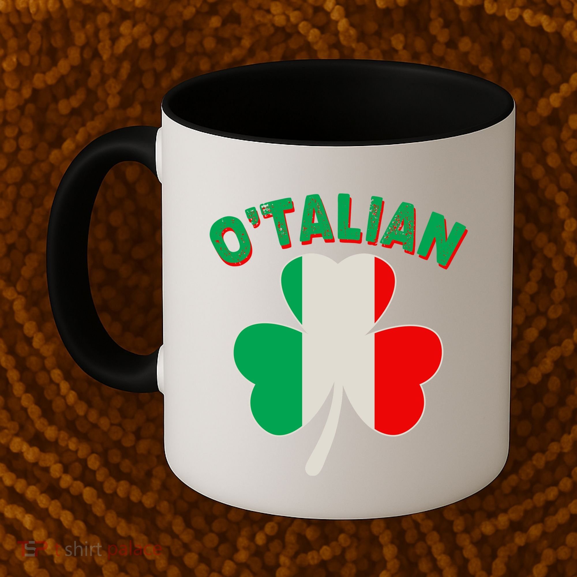 O'Talian St Patrick's Day Italian Shamrock Flag Coffee Mug