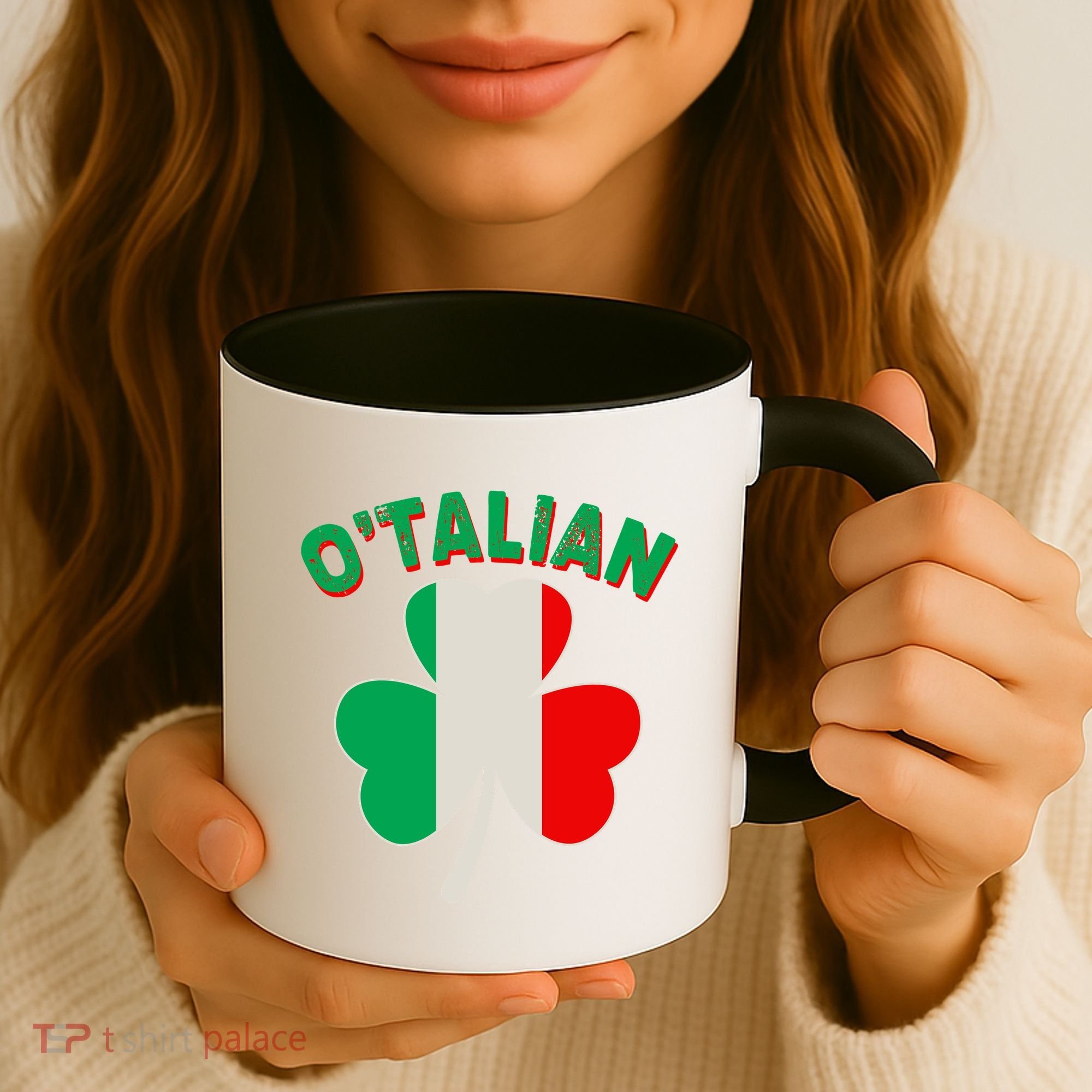 O'Talian St Patrick's Day Italian Shamrock Flag Coffee Mug