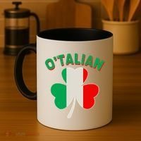 O'Talian St Patrick's Day Italian Shamrock Flag Coffee Mug thumb 4