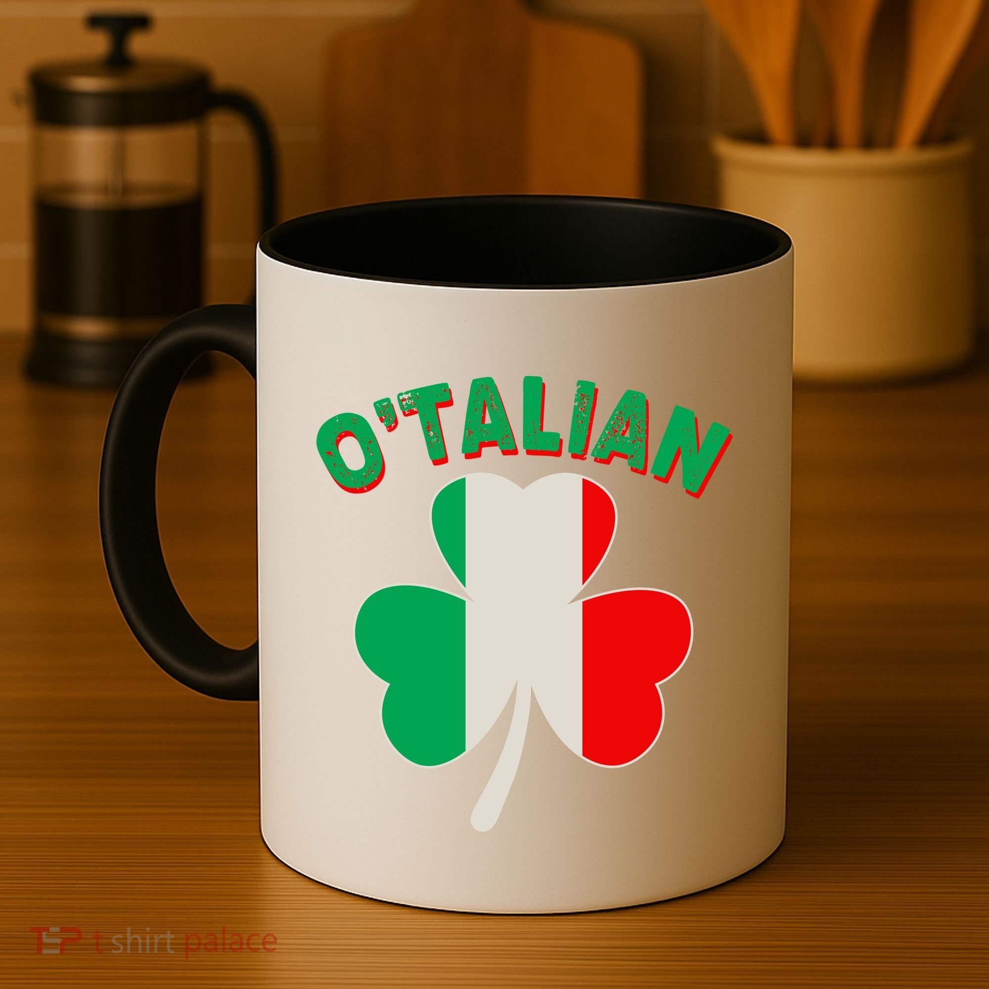 O'Talian St Patrick's Day Italian Shamrock Flag Coffee Mug