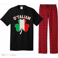 O'Talian St Patrick's Day Italian Shamrock Flag Pajama Set thumb 0