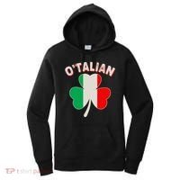 O'Talian St Patrick's Day Italian Shamrock Flag Women's Hoodie thumb 0