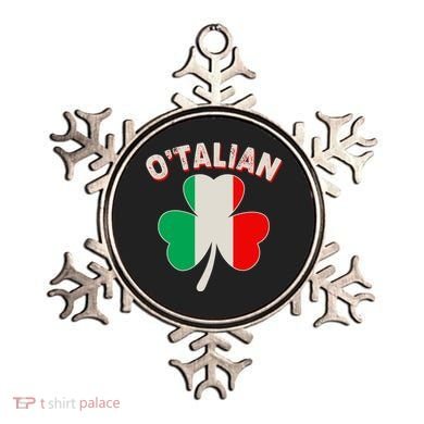 O'Talian St Patrick's Day Italian Shamrock Flag Ornament