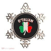 O'Talian St Patrick's Day Italian Shamrock Flag Ornament thumb 0